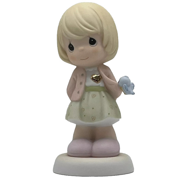 Precious Moments Figurine You Have a Heart of Gold 890626 Girl with Gold Heart - Picture 1 of 7
